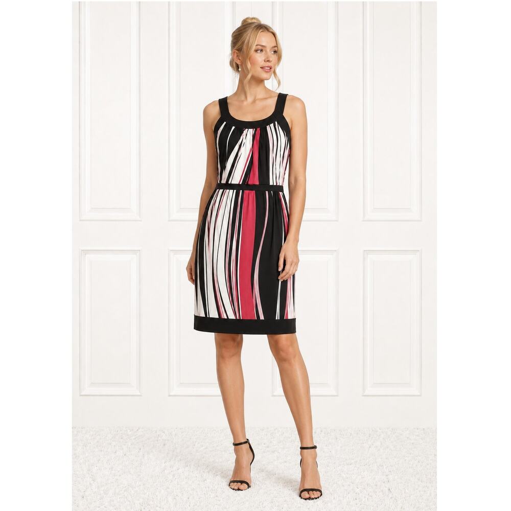 NWT White House Black Market Wavy Stripe Multicolor Dress